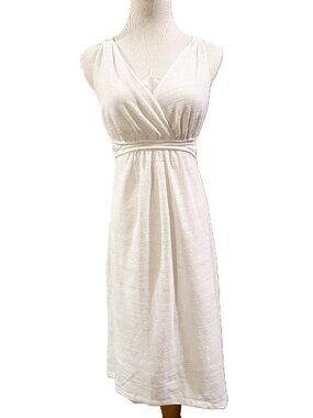 John Paul Richard Hi Lo Sleeveless Dress White Women Size Small NWT